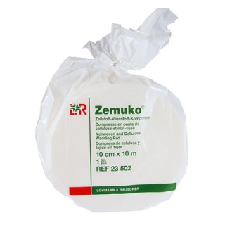 Zemuko&reg; Zellstoff-Vliesstoff-Kompresse, unsteril