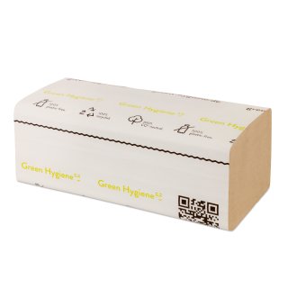 Handtuchpapier Green Hygiene Falk, V-Falz, 1-lagig, natur, 5.000 Blatt