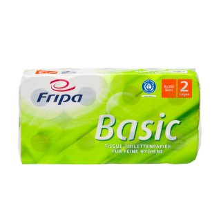 Basic - Toilettenpapier 2-lagig, 64 Rollen &agrave; 250 Blatt