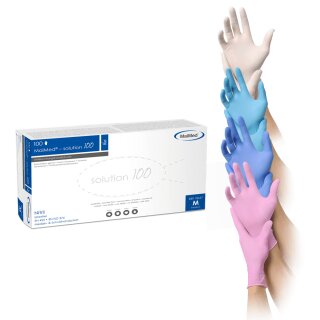 MaiMed® solution100 blue (Nitrilhandschuh), Blau, unsteril, puderfrei, 100 Stück Gr. S