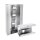 MaiMed® Wandhalter Edelstahl, mit Feder, 1-fache Befüllung, Maße (H x B x T): 135 x 246 x 106 mm