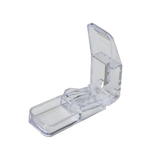 Tablettenteiler, transparent, milchig